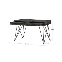 47 in. Rectangular Aspen Court Herringbone 2 Drawer Writing Desk with Built-In Storage by COAST TO COAST -Twin Star Home Sales Store aspen court herringbone coast to coast writing desks 36620 40 1000