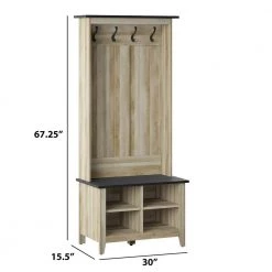 Autumn Driftwood Hall Trees with Storage Bench by Twin Star Home -Twin Star Home Sales Store autumn driftwood twin star home hall trees sb30665 tpd04 40 1000