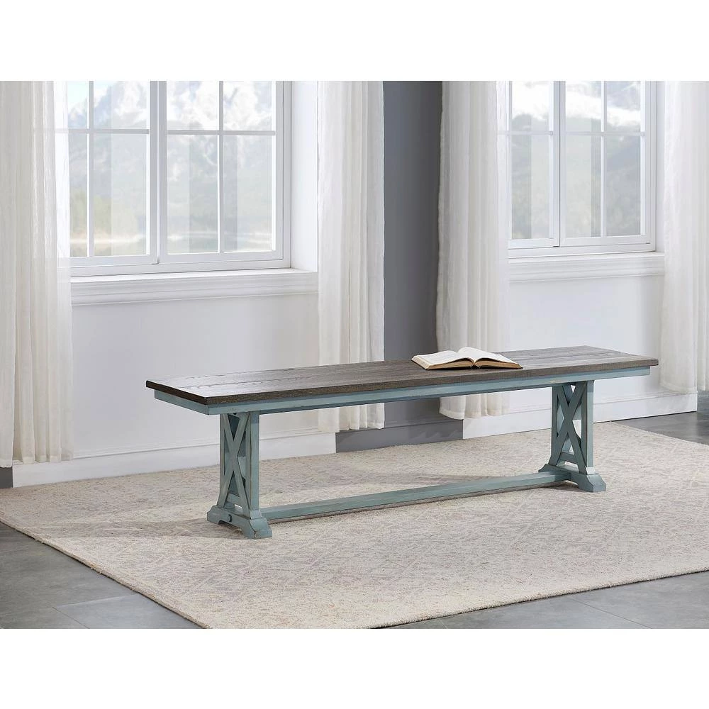 Bar Harbor Blue Dining Bench by COAST TO COAST 4 Bar Harbor Blue Dining Bench by COAST TO COAST - Image 4