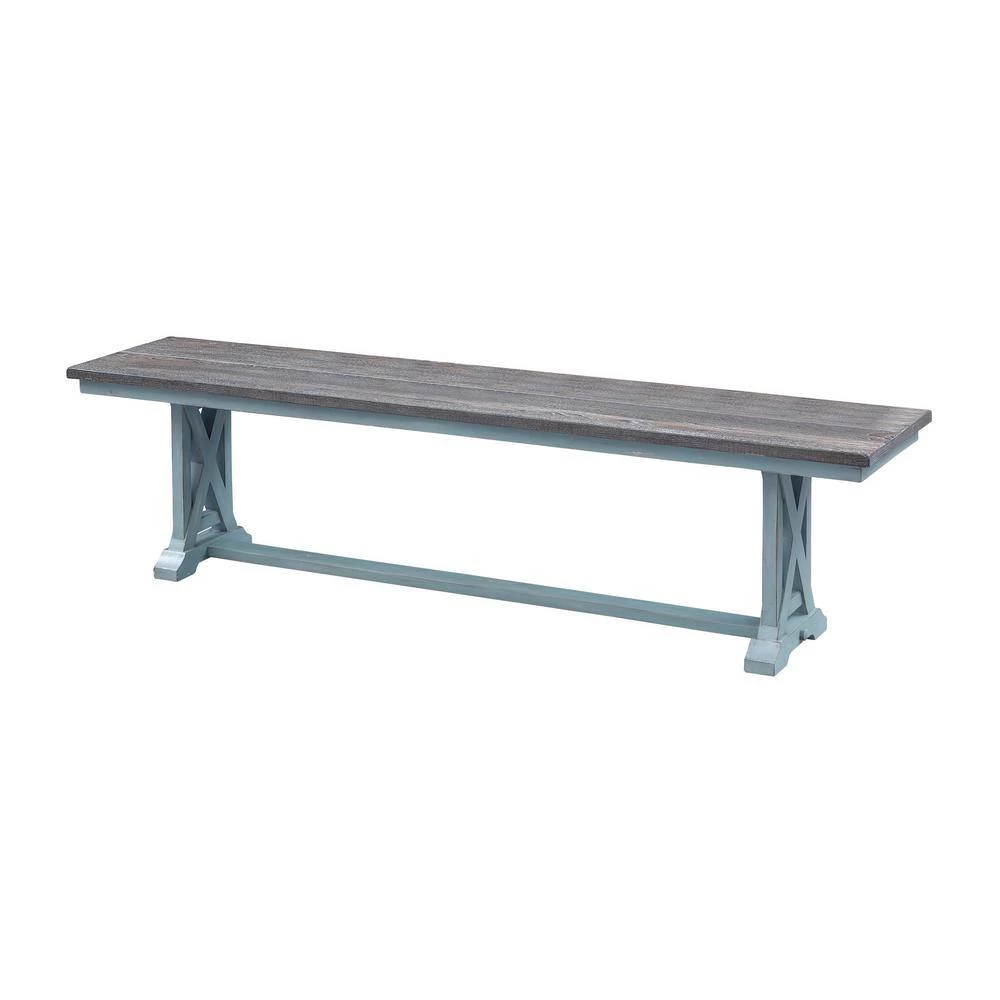 Bar Harbor Blue Dining Bench by COAST TO COAST 1 Bar Harbor Blue Dining Bench by COAST TO COAST