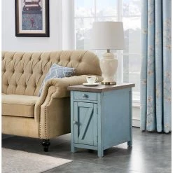 Bar Harbor One -Drawer One -Door Chairside Cabinet by COAST TO COAST 13 Bar Harbor One -Drawer One -Door Chairside Cabinet by COAST TO COAST -Twin Star Home Sales Store bar harbor blue coast to coast end side tables 40307 31 1000