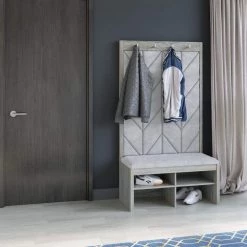 Berkeley Oak Hall Trees with 4-Hooks by Twin Star Home -Twin Star Home Sales Store berkeley oak twin star home hall trees sb799 po110 76 1000