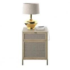 1-Drawer Bishop Oak Nightstand with 2-USB Charging Ports by Twin Star Home 21 1-Drawer Bishop Oak Nightstand with 2-USB Charging Ports by Twin Star Home -Twin Star Home Sales Store bishop oak twin star home nightstands nsp7030 po112 fa 1000