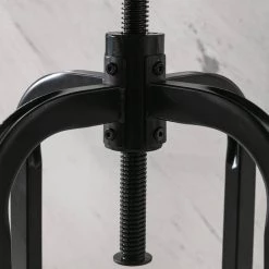 26 in. to 33 in. Black Height Adjustable Swivel Upholstered Bar Stool (Set of 2) by KINWELL 17 26 in. to 33 in. Black Height Adjustable Swivel Upholstered Bar Stool (Set of 2) by KINWELL -Twin Star Home Sales Store black kinwell bar stools bsc012 fa 1000