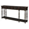 Apperson 72 in. Black/Brown Standard Rectangle Wood Console Table with 4-Drawers by COAST TO COAST
