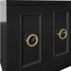 64 in. Black Buffet Sideboard by Twin Star Home -Twin Star Home Sales Store black twin star home sideboards buffet tables ot6616 pb01 1f 1000