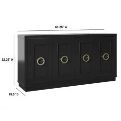 64 in. Black Buffet Sideboard by Twin Star Home -Twin Star Home Sales Store black twin star home sideboards buffet tables ot6616 pb01 4f 1000