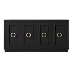 64 in. Black Buffet Sideboard by Twin Star Home