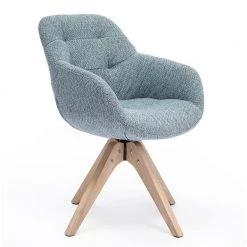 Blue Upholstered Swivel Armchair Accent Dining Chairs by KINWELL -Twin Star Home Sales Store blue kinwell dining chairs mla000681 blue c3 1000