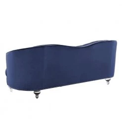 70 & 90 in. W Square Arm Velvet Tufted 5-Seater Curved Sofa with Nailheads in Blue by KINWELL -Twin Star Home Sales Store blue kinwell sofas couches bsc hx002ny w 66 1000