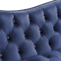 70 & 90 in. W Square Arm Velvet Tufted 5-Seater Curved Sofa with Nailheads in Blue by KINWELL -Twin Star Home Sales Store blue kinwell sofas couches bsc hx002ny w c3 1000