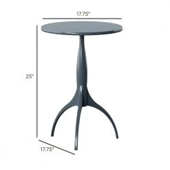 18 in. Franklin Blue Round Wood End Table by Twin Star Home -Twin Star Home Sales Store blue twin star home end side tables dt30668 f969 4f 1000