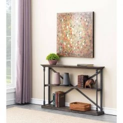 Corbin 8 in. Brown Standard Rectangle Wood Console Table by COAST TO COAST -Twin Star Home Sales Store brown coast to coast console tables 36598 c3 1000