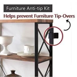 80 in. Brown Vintage Wood 6-Shelf Etagere Bookcase with Black Metal Frame by KINWELL -Twin Star Home Sales Store brown kinwell bookcases bookshelves mdbs006a 44 1000