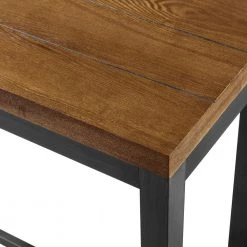 4-Piece Rectangle Brown Wood Top Bar Table Set 3 Seats by KINWELL -Twin Star Home Sales Store brown kinwell dining room sets bsc082 bt 4f 1000