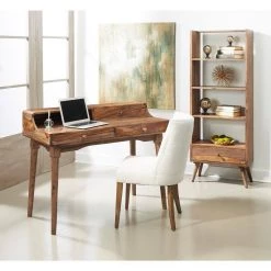 45 in. Rectangular Brownstone 3 Drawer Writing Desk with Built-In Storage by COAST TO COAST -Twin Star Home Sales Store brownstone coast to coast writing desks 15212 31 1000