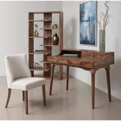 45 in. Rectangular Brownstone 3 Drawer Writing Desk with Built-In Storage by COAST TO COAST -Twin Star Home Sales Store brownstone coast to coast writing desks 15212 4f 1000