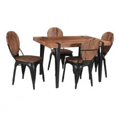 Bradford Brown and Black Dining Chairs (Set of 2) by COAST TO COAST -Twin Star Home Sales Store brownstone nut brown finish coast to coast dining chairs 53454 1f 1000