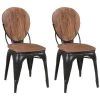 Bradford Brown and Black Dining Chairs (Set of 2) by COAST TO COAST