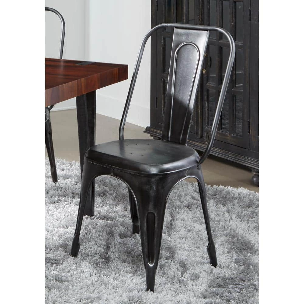 Burnished Brown Metal Chair (Set of 2) by COAST TO COAST 2 Burnished Brown Metal Chair (Set of 2) by COAST TO COAST - Image 2