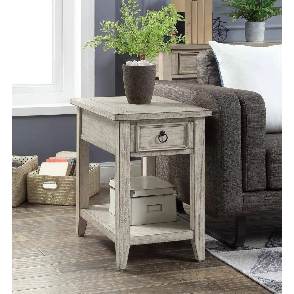 Garret Burnished Cream Summerville 1-Drawer Chairside Table by COAST TO COAST 5 Garret Burnished Cream Summerville 1-Drawer Chairside Table by COAST TO COAST - Image 5