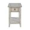 Garret Burnished Cream Summerville 1-Drawer Chairside Table by COAST TO COAST