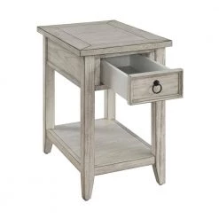 Garret Burnished Cream Summerville 1-Drawer Chairside Table by COAST TO COAST 8 Garret Burnished Cream Summerville 1-Drawer Chairside Table by COAST TO COAST -Twin Star Home Sales Store burnished cream coast to coast end side tables 30443 77 1000