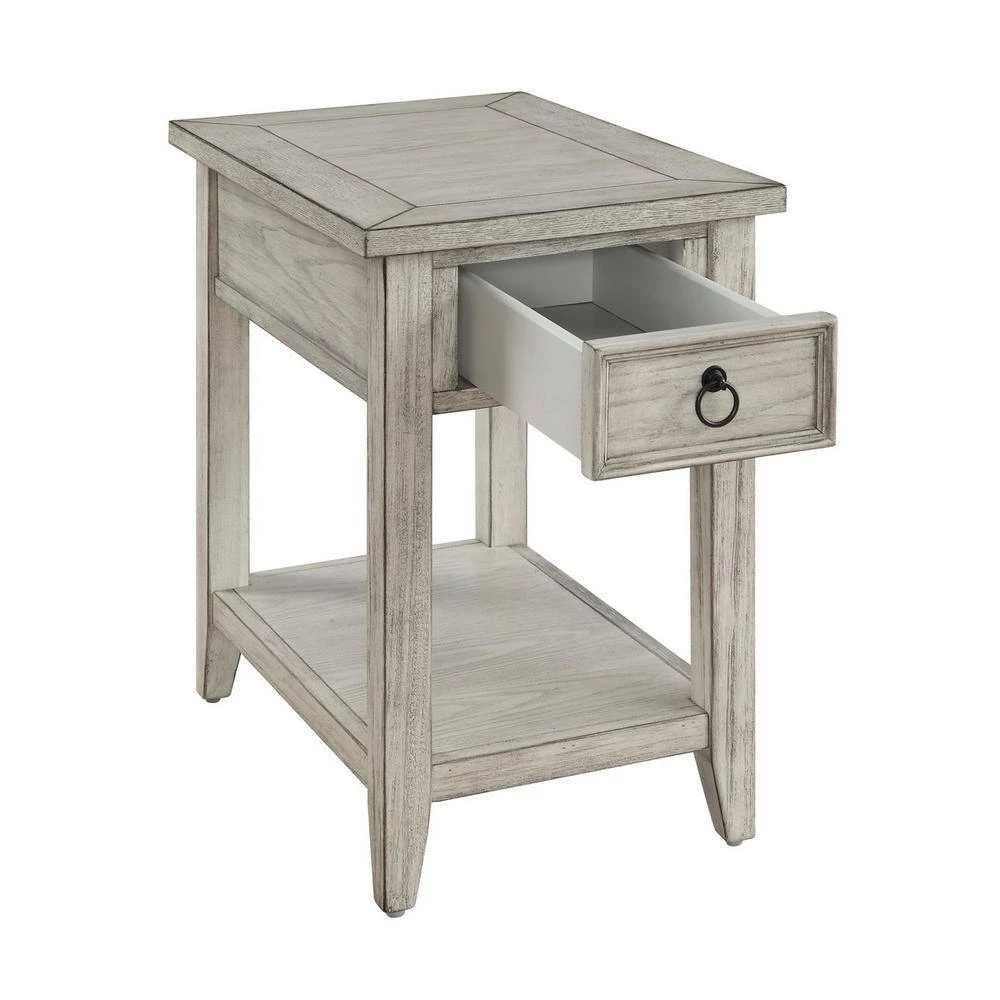Garret Burnished Cream Summerville 1-Drawer Chairside Table by COAST TO COAST 4 Garret Burnished Cream Summerville 1-Drawer Chairside Table by COAST TO COAST - Image 4