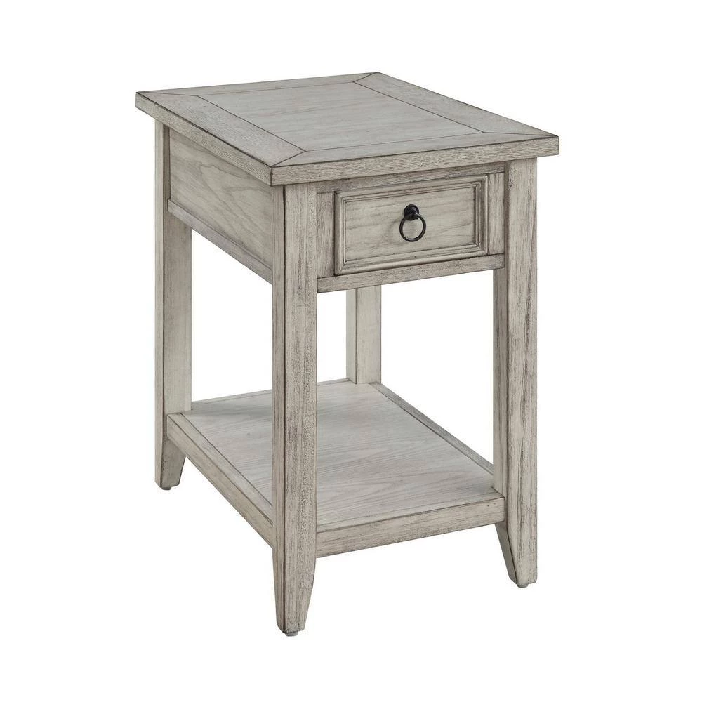 Garret Burnished Cream Summerville 1-Drawer Chairside Table by COAST TO COAST 2 Garret Burnished Cream Summerville 1-Drawer Chairside Table by COAST TO COAST - Image 2
