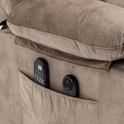 Camel Soft and Big Multifunctional Power Lift Heated Massage Recliner by KINWELL -Twin Star Home Sales Store camel kinwell recliners cwcd0516gf21d d276 76 1000