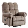 Camel Velvet Luxury Lift Heated Massage Recliner by KINWELL