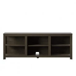59.5 in. Chico Oak TV Stand with 5 Storage Shelves Fits TV's up to 65 in. with Open Storage by Twin Star Home