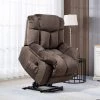 Chocolate Power Lift Microfiber Fabric Recliner Chair for Elderly with Overstuffed Design by KINWELL