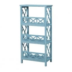 Clear Sailing Blue Sky 48.50 in. 3 Shelf Wooden Bookcase by COAST TO COAST 10 Clear Sailing Blue Sky 48.50 in. 3 Shelf Wooden Bookcase by COAST TO COAST -Twin Star Home Sales Store clear sailing blue sky coast to coast bookcases bookshelves 51526 c3 1000