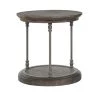 Corbin Medium Brown Round End Table by COAST TO COAST