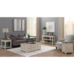 46 in. 2-Drawer St. Claire Cream Lift Top Wood Cocktail Table by COAST TO COAST -Twin Star Home Sales Store cream coast to coast coffee tables 36534 c3 1000