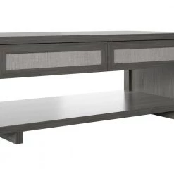 23.38 in. Crete Oak Rectangle MDF Coffee Table with Drawers by Twin Star Home -Twin Star Home Sales Store crete oak twin star home coffee tables ct7030 po140 fa 1000