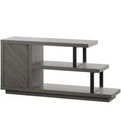 60 in. Crete Oak TV Stand Fits TV's up to 55 in. with Asymmetrical Storage by Twin Star Home -Twin Star Home Sales Store crete oak twin star home tv stands tc60 6759 po140 c3 1000