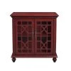 Esnon Texture Red 2-Door Cabinet by COAST TO COAST