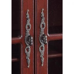 Esnon Texture Red 2-Door Cabinet by COAST TO COAST -Twin Star Home Sales Store esnon texture red coast to coast accent cabinets 50713 c3 1000