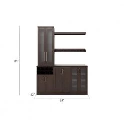 Home Bar 21 in. Espresso Cabinet Set (7-Piece) by NewAge Products -Twin Star Home Sales Store espresso newage products bar cabinets 61196 40 1000