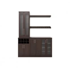 Home Bar 21 in. Espresso Cabinet Set (7-Piece) by NewAge Products