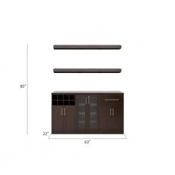 Home Bar 21 in. Espresso Cabinet Set (6-Piece) by NewAge Products -Twin Star Home Sales Store espresso newage products bar cabinets 61270 4f 1000