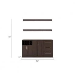 Home Bar 21 in. Espresso Cabinet Set (6-Piece) by NewAge Products -Twin Star Home Sales Store espresso newage products bar cabinets 61282 40 1000