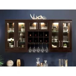 Home Bar 21 in. Espresso Cabinet Set (7-Piece) by NewAge Products -Twin Star Home Sales Store espresso newage products bar cabinets 61319 31 1000