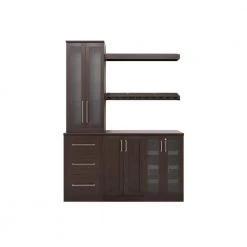 Home Bar 21 in. Espresso Cabinet Set (7-Piece) by NewAge Products