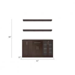 Home Bar 21 in. Espresso Cabinet Set (6-Piece) by NewAge Products 8 Home Bar 21 in. Espresso Cabinet Set (6-Piece) by NewAge Products -Twin Star Home Sales Store espresso newage products bar cabinets 61330 40 1000