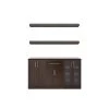 Home Bar 21 in. Espresso Cabinet Set (6-Piece) by NewAge Products