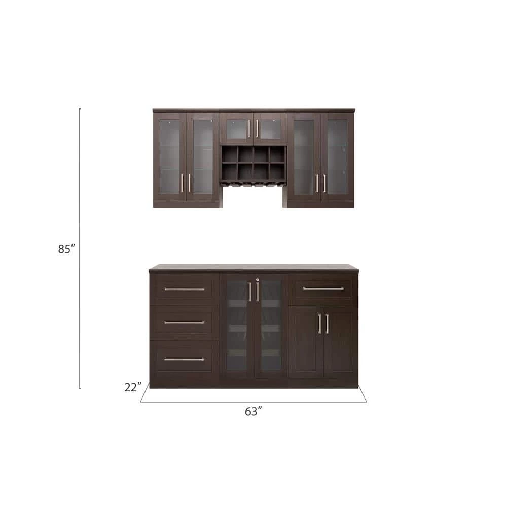 Home Bar 21 in. Espresso Cabinet Set (7-Piece) by NewAge Products 5 Home Bar 21 in. Espresso Cabinet Set (7-Piece) by NewAge Products - Image 5