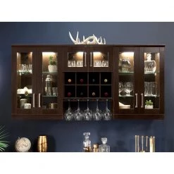 Home Bar 21 in. Espresso Cabinet Set (6-Piece) by NewAge Products -Twin Star Home Sales Store espresso newage products bar cabinets 61354 a0 1000